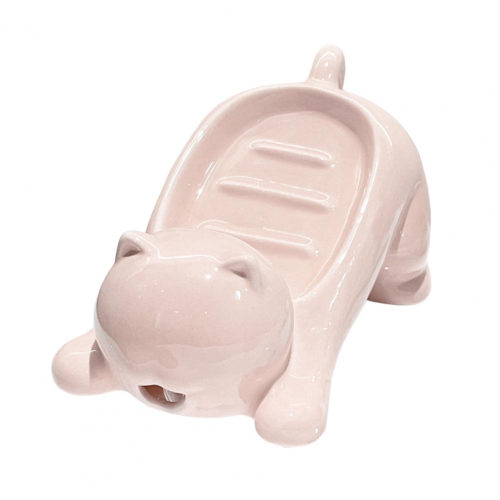 

Cartoon Cat Soap Holder Cartoon Cat Design Soap Holder with Drainage Function for Bathroom Organization Multifunctional Toilet рожевий