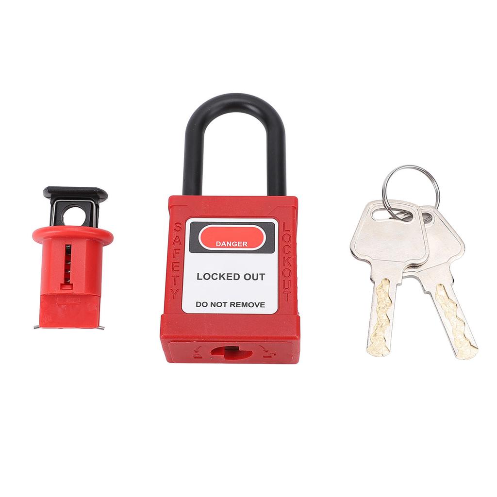 Lockout Tagout Lock with Key Nylon Stainless Steel 1P 2P 3P 4P Circuit Breaker Safety Padlock for