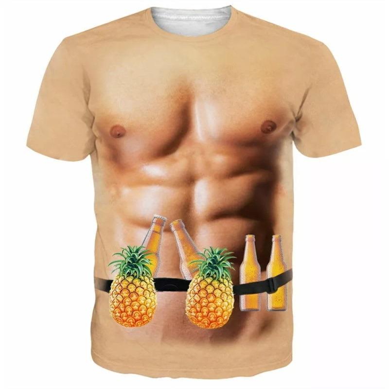 3D Print Funny Muscle Graphic T Shirt for Men Women Short Sleeve Ugly Tee Shirts Clothes Mens Novelty Party Cosplay Tshirts
