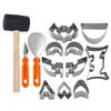 A96I-Halloween Pumpkin Carving Kit Stainless Steel Cookie Cutters Pumpkin Carving Kit