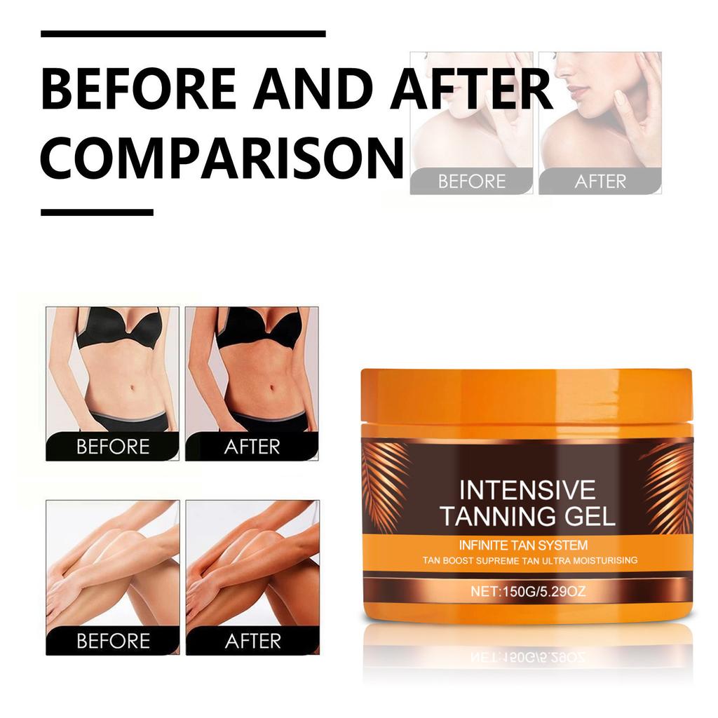 Intensive Tanning Gel, Natural Tanning Accelerator Paste Gel Tanning Creams For Sunbeds & Outdoor 150g