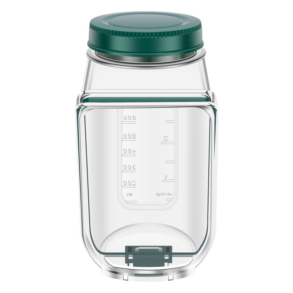 800ml Portable Plastic Salad Pod Reusable Keep Fresh All-In-One Container with Leak Proof Oats Container for Office Picnic