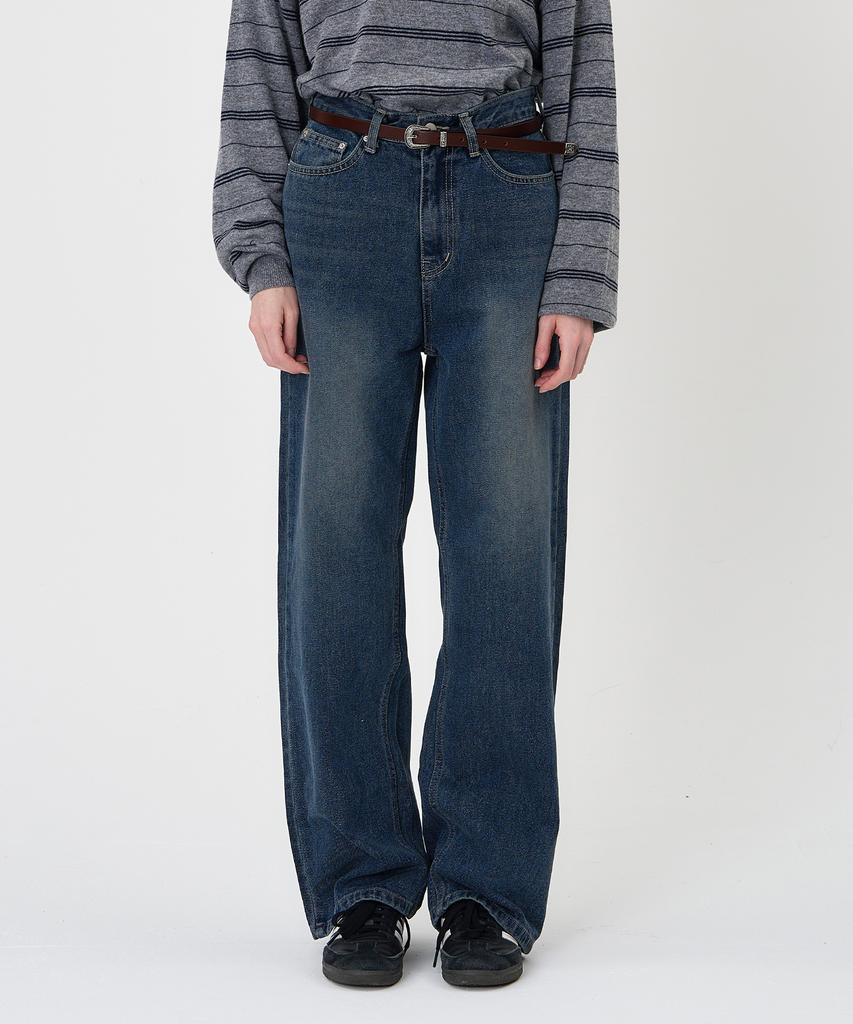 THE-ABON Natural Vintage Denim Pants Black
