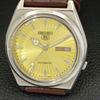 JAPAN VINTAGE SEIKO 5 AUTOMATIC 7009A MENS GOLDEN COLOR DIAL WATCH A701253-5 R206a-a701253