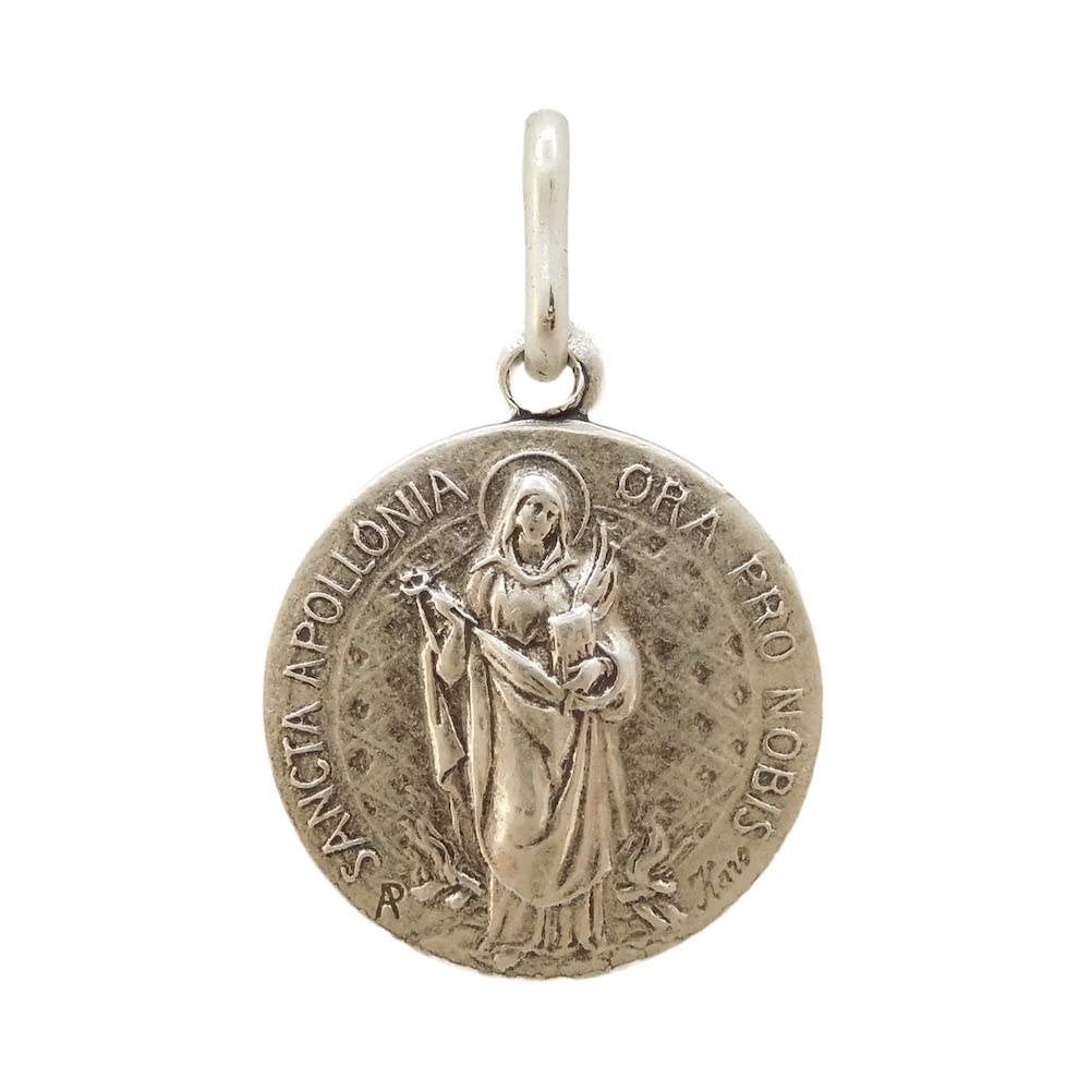 

Saint Apollonia Medal Pendant 15mm Made in France Saint Charm