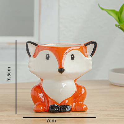 Mini Flower Pot Home Office Decoration Crafts Ceramic Cartoon Animal Flowerpot Decoration Planter