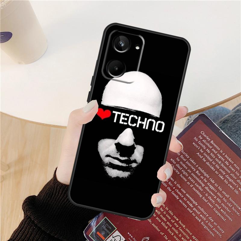 Techno Music Case For Realme C61 C67 C53 C55 C75 C51 C21Y C25S GT 6 6T 5 GT7 Pro 10 11 12 13 14 Pro Plus