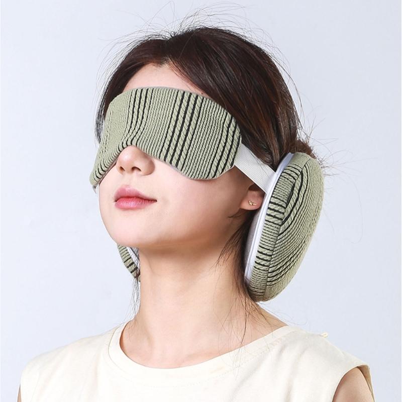 Adjust Sleep Mask With Builts In Neck Pillow Travel Accessory Provide Head Cushioning