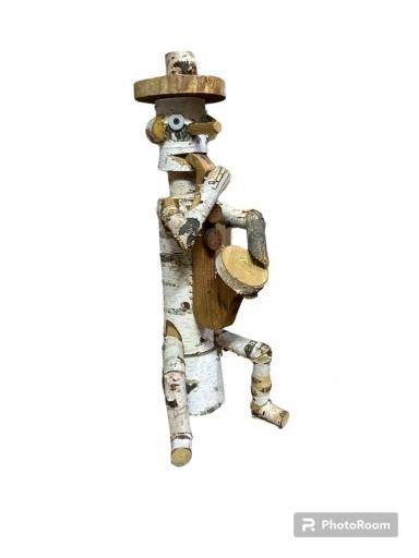 Figurka Drewniana Do Ogrodu Brzozy 55Cm Trębacz