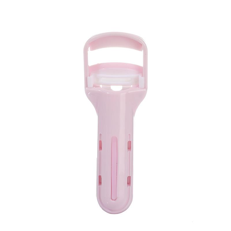 Portable Press Type Eyelash Curler Long Lasting Makeup Tool With Replacement Rubber Pad