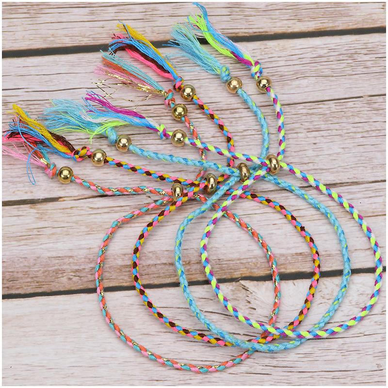 Bracelet Multicolor Bohemia Woven Wrap Friendship Bracelets Handmade Braided Friendship Bracelet Adjustable Colorful