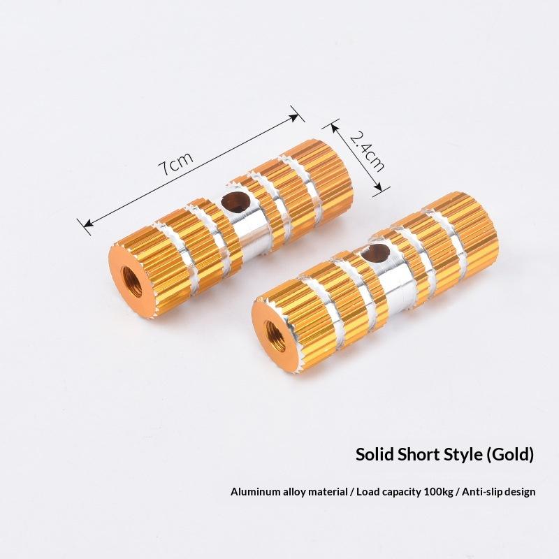 Bike Pedals 1 Pair Non Slip Axle Foot Rest Pegs Strong Grip Bicycle Front Rear Socle Pedal for Performance Cycling