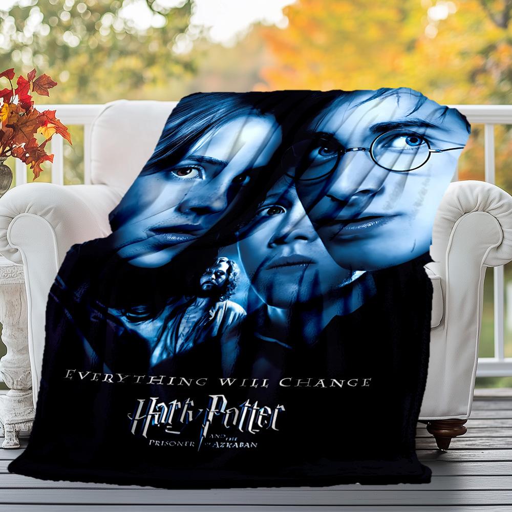 1pc Harry Potter,Prisoner of Azkaban Outdoor Flannel Throw Blanket All Season Soft Warmth,Home Decor 1031243