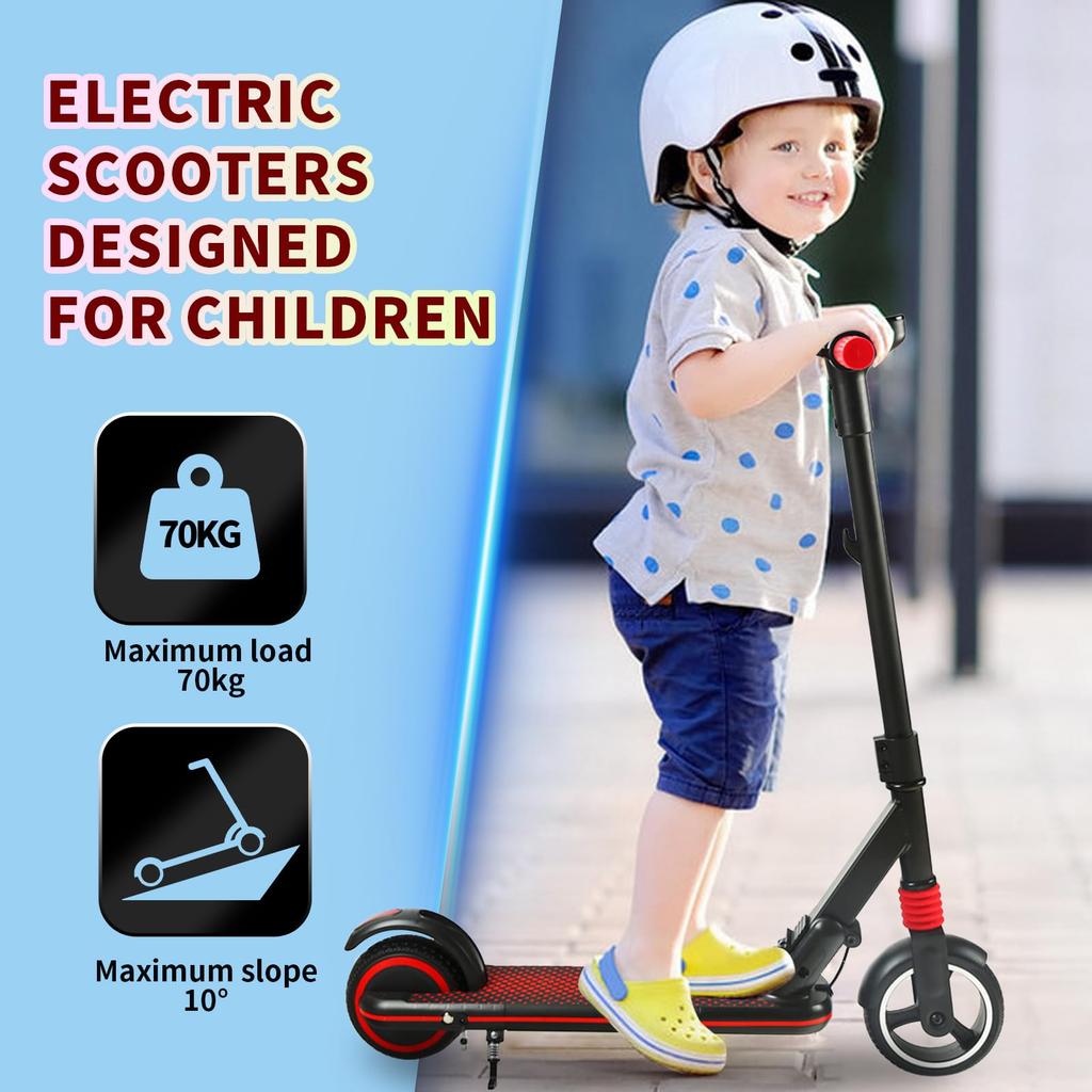 Folding Electric Scooter,Children E Scooter, 350W, Dual Brake, 14km/h Maximum Speed, for Ages 6-12 Years Old