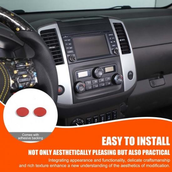 Carbon Fiber Volume Adjustment Knob Ring Trim Sticker For Nissan Frontier 05-21