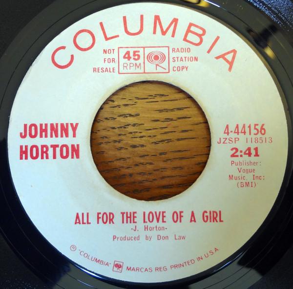 

7inch Record JOHNNY HORTON The Battle Of New Orleans All For 444156 Columbia 1967 US CountryFolk Used