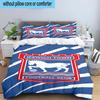 Set Biancheria da Letto con Stemma FC Ipswich 3 Pezzi, Include 1 Copripiumino e 2 Federe Perfetto per Camera da Letto, Dormitorio, Regalo di Natale per Fan