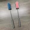 Silicone Bottle Brush with Stainless Steel Long Handle Press-Rotating Design Soft