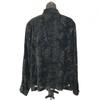CHRISTIAN AUJARD Velour Shirt Jacket Shoulder Pads Women L Black(USED)