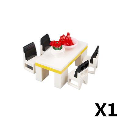 DIY City Decoration Home Building Block Accessories Bed TV Sofa Refrigerator Dining Table Sweeper Phone Brick Gift Toy Kids J078