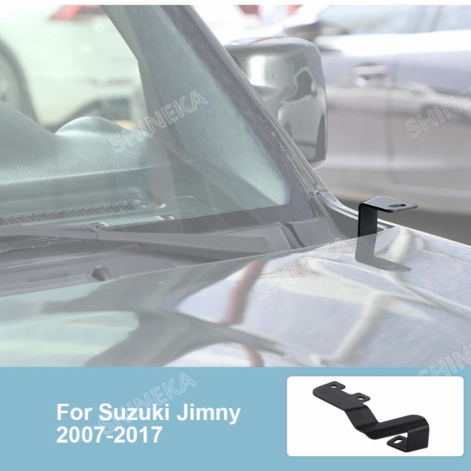 SHINEKA Engine Hood LED Light Mounting Bracket Work Light Holder Spotlight Support Stand for Suzuki Jimny 2012-2017 Accessories