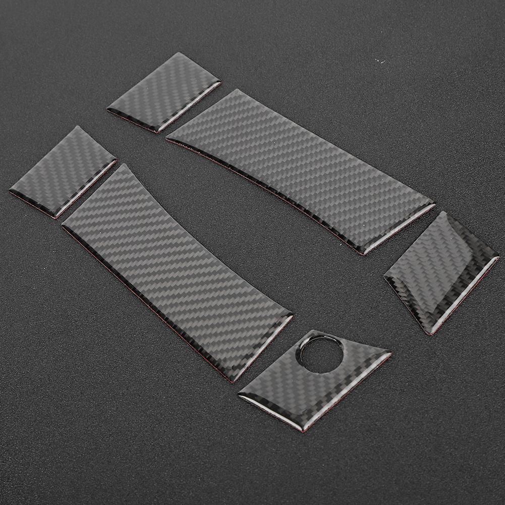 6Pcs Set Carbon Fiber Exterior Door Handle Trim Covers Fit for Nissan 350Z COUPE 2003‑2009RHD
