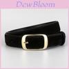 Leather Belt For Women With Twolayer And Metal Buckle For Casual And Work Wear