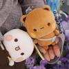 Non-Toxic Cute Bubu And Dudu Panda Plush Keychain Kawaii Cartoon Fluffy Brown Bear Toy Bag Pendant Couple Birthday Gifts Valentine'S Day