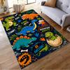 Colorful Cartoon Dinosaurs Adventure Design Non-slip Rug Suitable for Living Room and Bedroom Sofas
