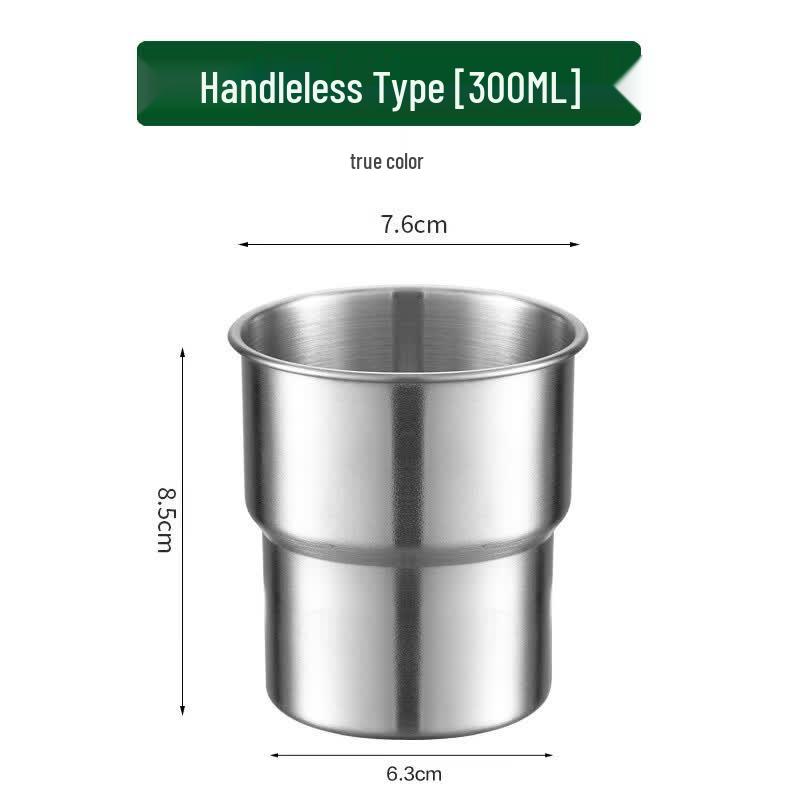

Shangqi 304 Stainless Steel Single-Layer Stepped Mugs with Lid (3-Pack)