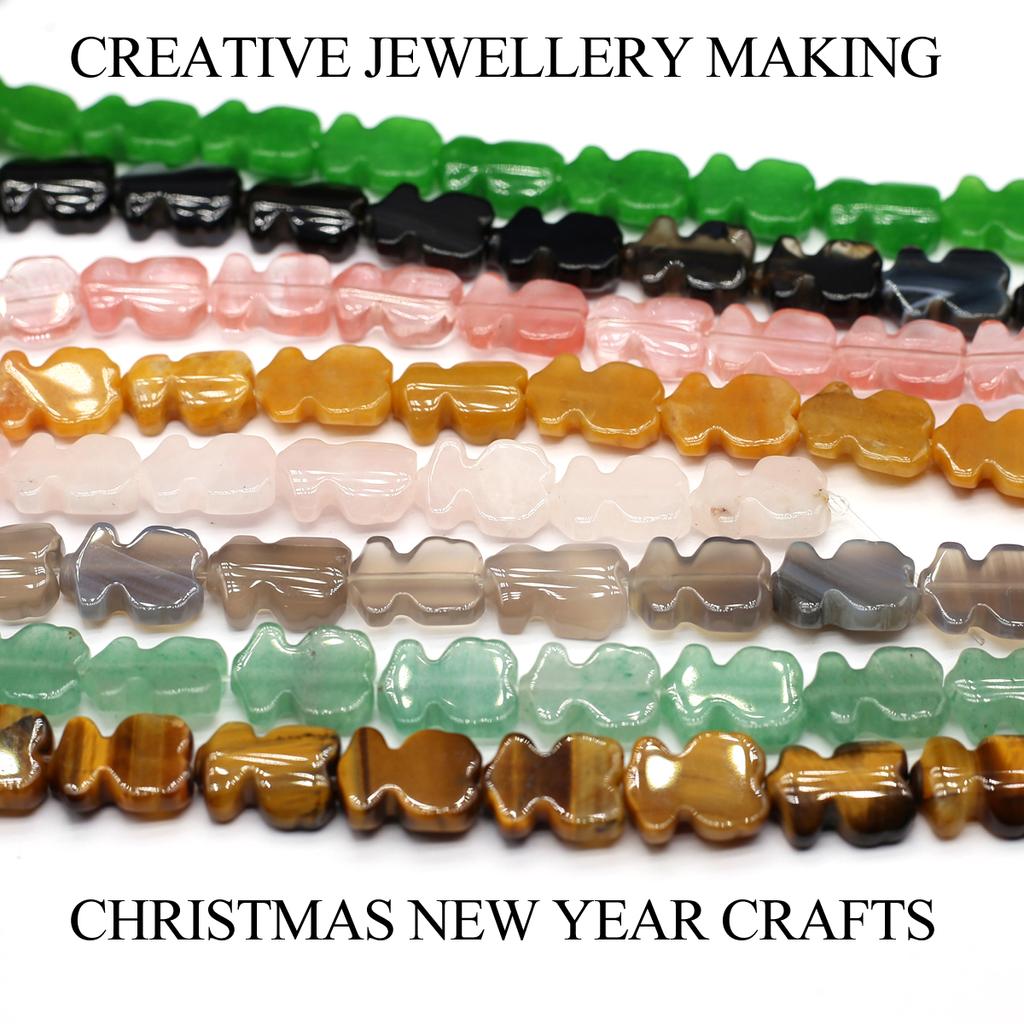 1 Fil, Perles de Pierre Naturelle Unique, Perles de Pierres Précieuses en Cristaux Irréguliers Bohèmes pour la Fabrication de Bijoux Cadeaux de Nouvel An Noël Accessoires de Collier DIY