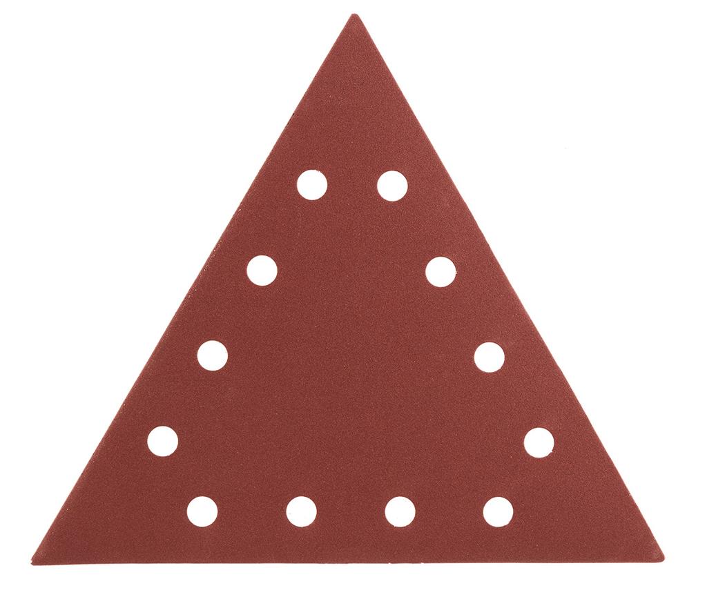 Velcro sandpaper K180, triangular with 12 holes, 5 pcs for sander 59G264