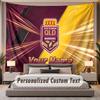 Custom Name Text Tapestry Queensland Maroons Personalized Polyester Wall Tapestry For Bedroom And Room