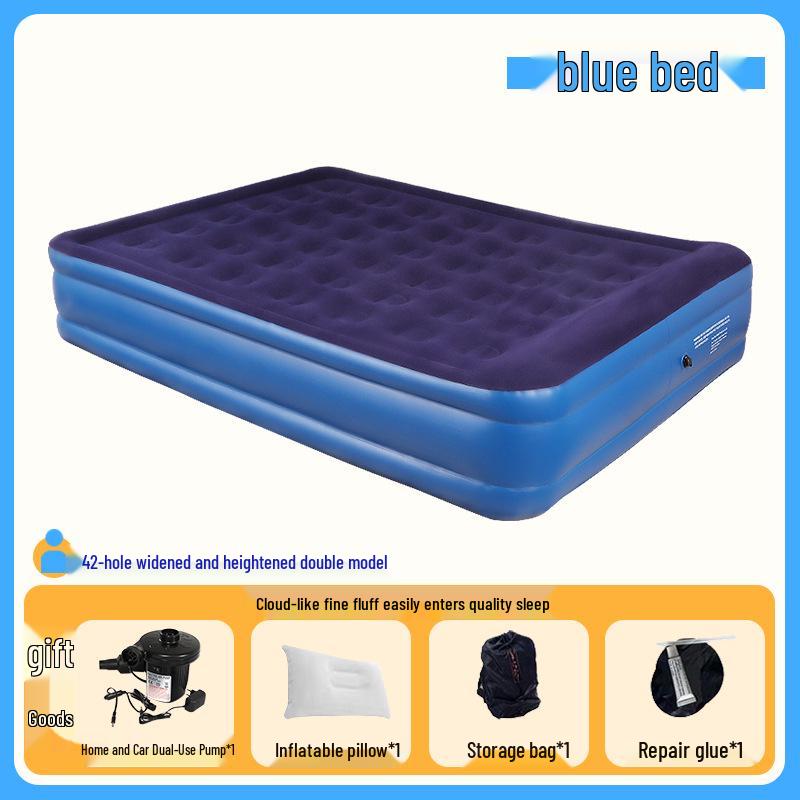 Shu Zeng Double Inflatable Camping Mattress - Portable Ground Mat for Car, Home, or Lunch Breaks