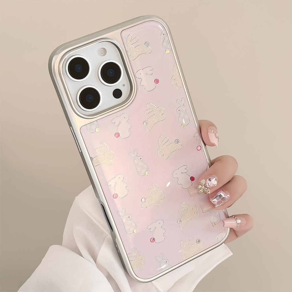 Gilded Apple 16pro Max Mobile Phone Case Iphone Color Polka Dot Rabbit 15 Cute 14 Suitable for 13 Huawei P70