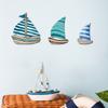1SET New Nordic Bathroom Wall Decor Wooden Brand Coast Wooden Nautical Summer Bedroom Wall Decoration Wood Crafts