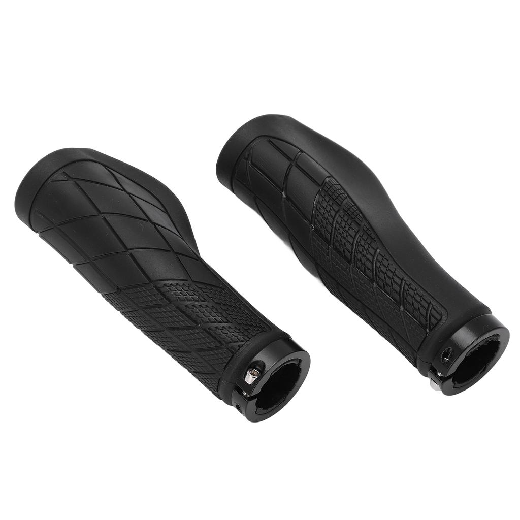 Bike Handle Handlebar Grips Mountain Bike Replacement Handlebar Grip with End Caps for Replacement RepairBlack