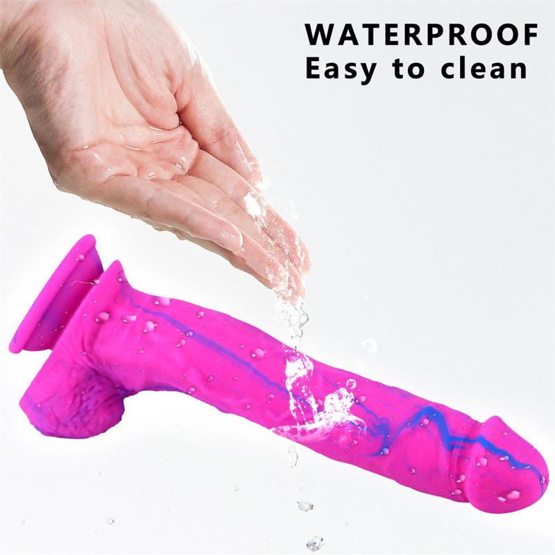 Female Mixed Color Liquid Silicone Simulation Penis Dildo Masturbation Device Anal Anal Plug Expansion Anal Big Penis