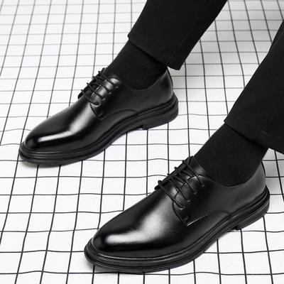 Leather Shoes Men's Formal Business Leather Soft Sole British Thick Sole Inner Height Increase Casual Foreign Trade Suit Shoes