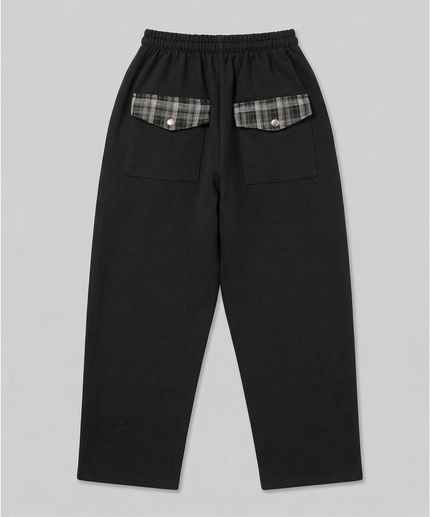 CHICKS Check Point Balloon Sweatpants Brown