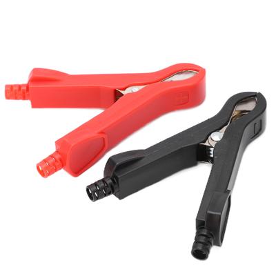 2 Stücke U58 30A Test Clip Messing Vernickelt Test Terminal Klemme mit ABS Schutzhülle Rot Schwarz