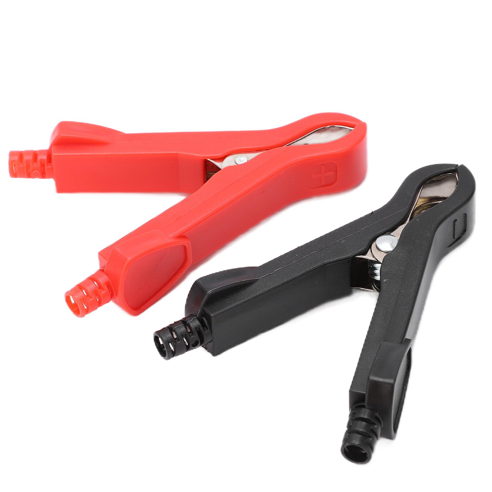 

2Pcs U58 30A Test Clip Нікельована латунь Test Terminal Clamp із ABS захисною кришкою Червоний Чорний