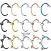 Lip Rings Nose Rings Septum Piercing Clip on Mouth Non Piercing Punk Cuff Hoop