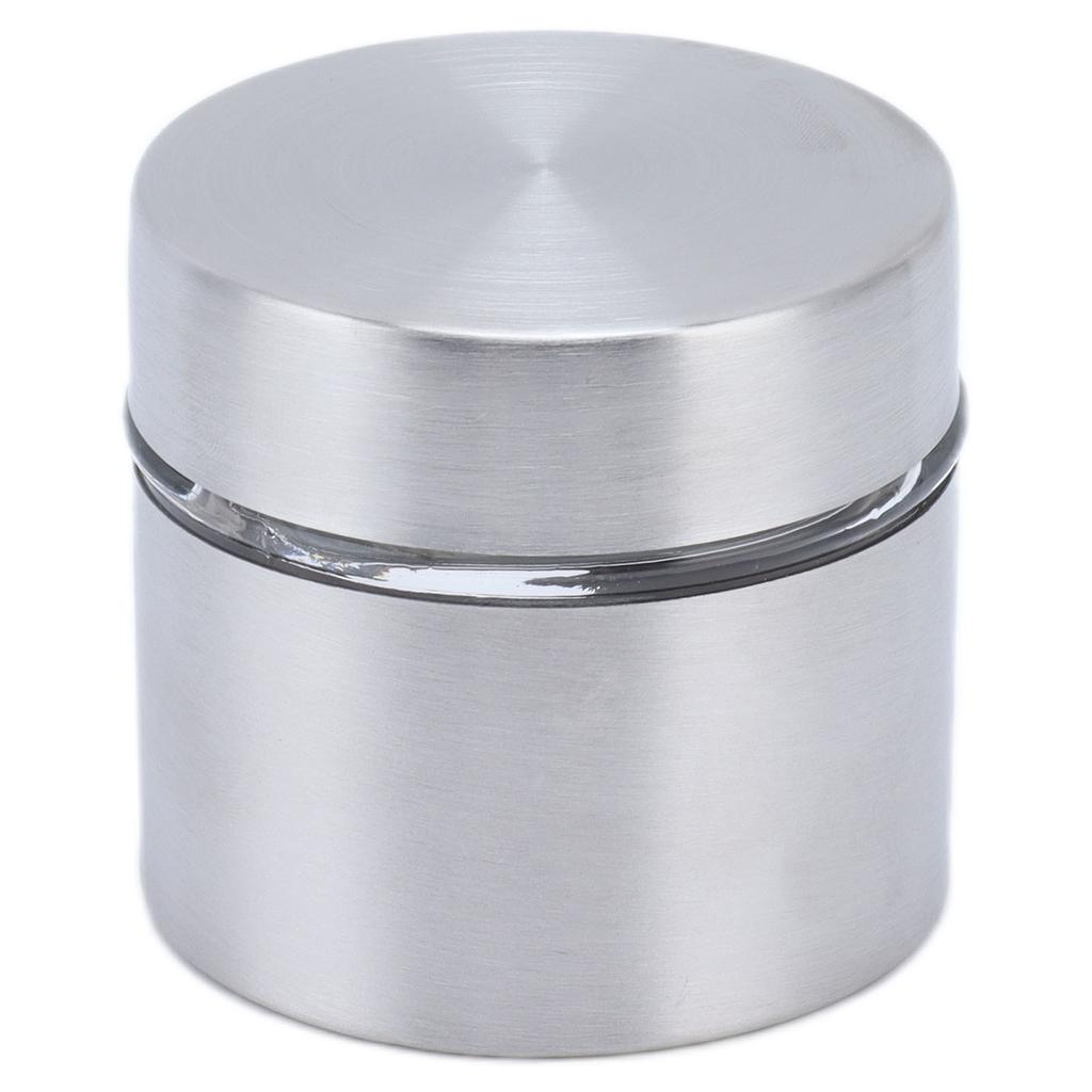 Coffee Bean Container Iron Glass Mini Sealed Jar Kitchen Storage Tank for Beans TeaSilver