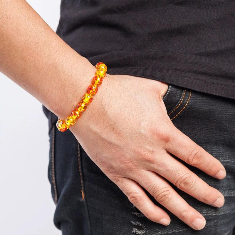 Women'S Women Gift Natural 8/10Mm Bangle Resin Stretch Bead Round Elastic Bracelet