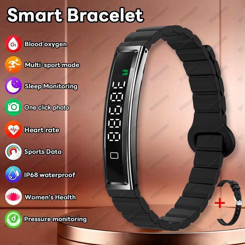 New Sport Smart Bracelet Sleep Monitor Waterproof Health Monitor Pedometer Heart Rate Fitness Track Smart Watches Men Women