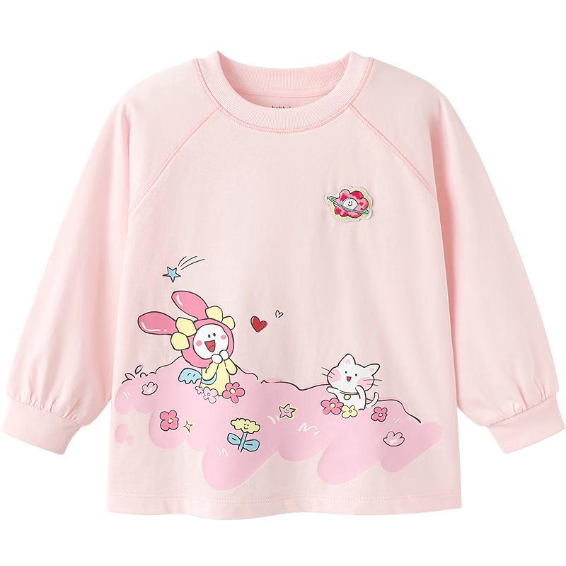 Balabala Kids' Pure Cotton Long-Sleeve T-Shirt