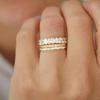Light Luxury Zircon Ring Three-Piece Set, Wedding Banquet Dress Accessories, Fashionable Geometric Design Ring