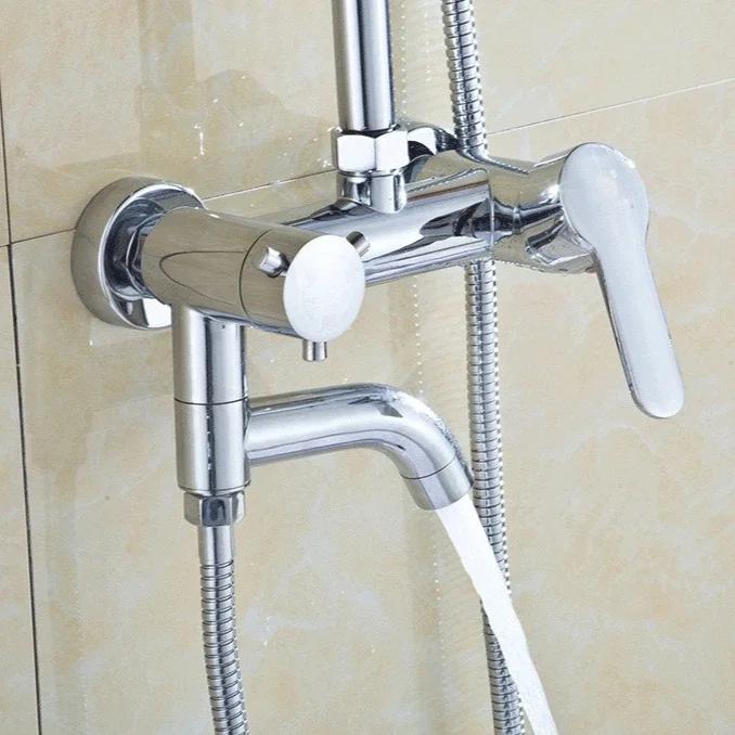 Copper Mixer Valve Shower Accessories Household Bathroom Mixer Tap Wall Mounted Hot and Cold Water Tap Shower Faucets