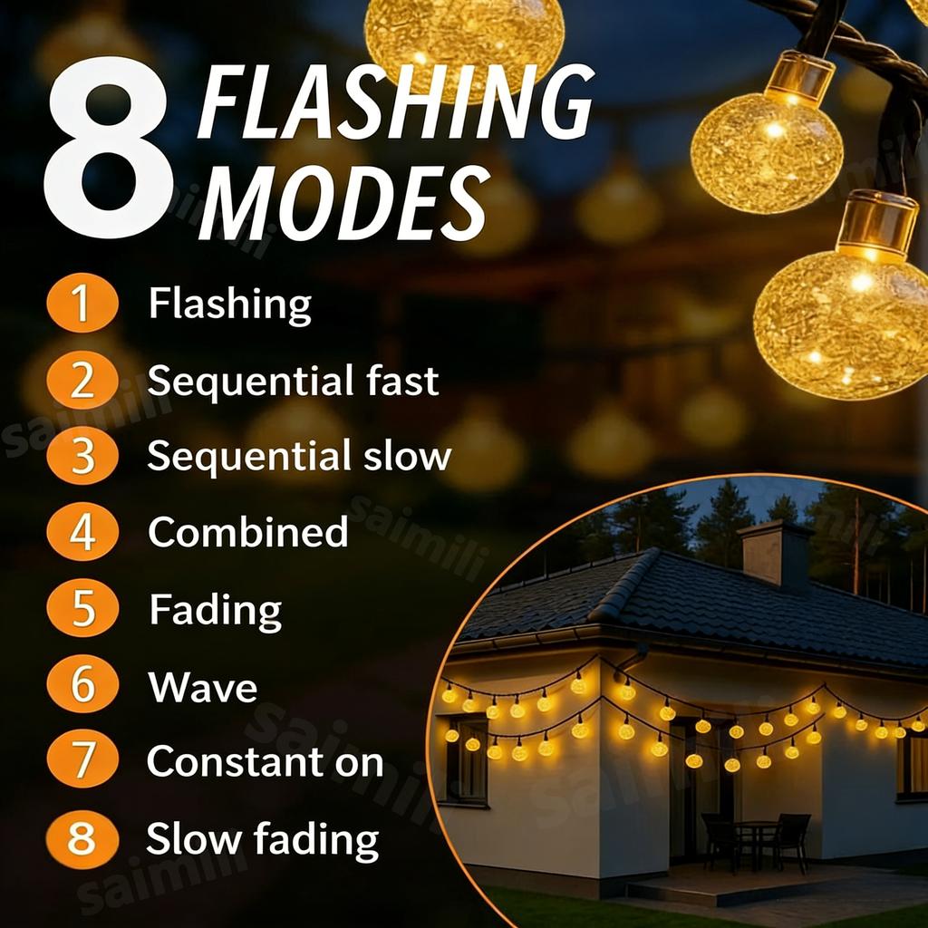 Outdoor Solar Crystal Ball Lights Waterproof Solar Decorative Ball for Garden Patio Decor Creates a Romantic And Warm Atmosphere